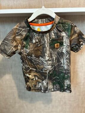 Carhartt Kids Camo Short Sleeve Tee in Brown, Green